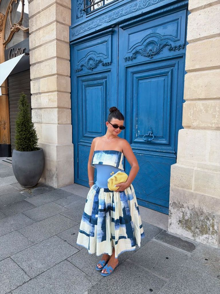 baby bows patchwork midi dress For Love & Lemons