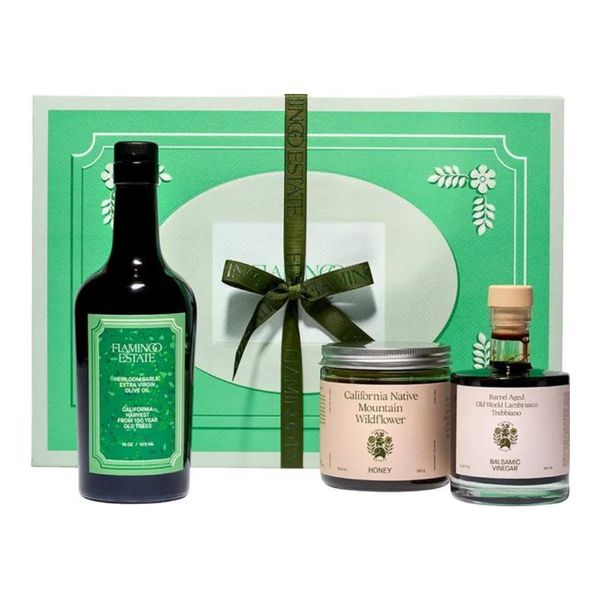 Flamingo Estate olive oil, balsamic vinegar and honey gift set